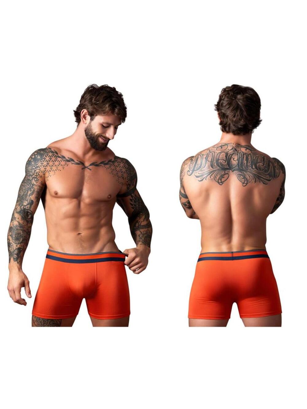 Male Power 160-299 Soo Cumfy Boxer Brief Color Orange - Picture 3 of 8